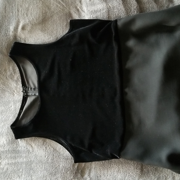 Algo Velvet/Chiffon Evening Gown with Scarf Lined Black Size 10 - Picture 6 of 14